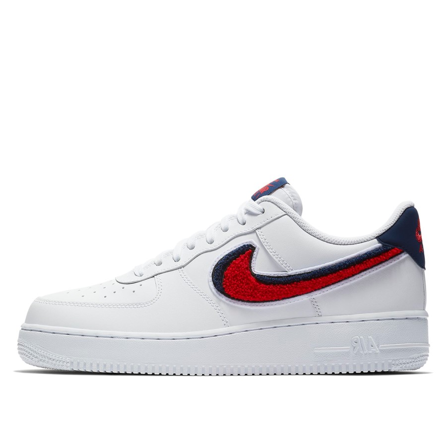 Klekt Air Force 1 Low 3d Chenille Swoosh Bijelo Crveno Plavo