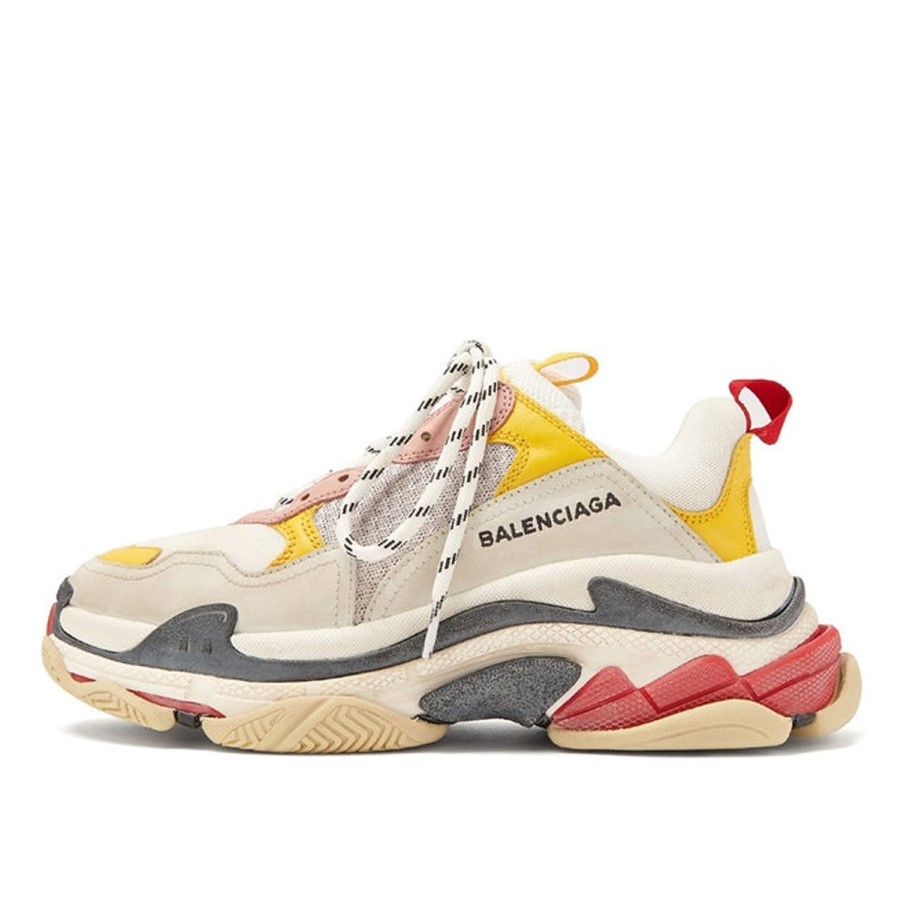 Klekt Balenciaga Triple S Krem ​​žuto Crvena (ž)