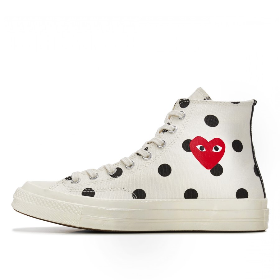 Klekt Chuck Taylor All-star 70-ih Hi Comme Des Garcons Cdg Točkica Bijela