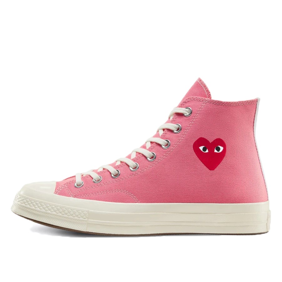 Klekt Chuck Taylor All-star 70-ih Hi Comme Des Garcons Igra Jarko Ružičasta