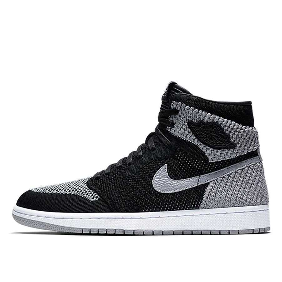Klekt Nike Aj I 1 High Flyknit Black Wolf Grey