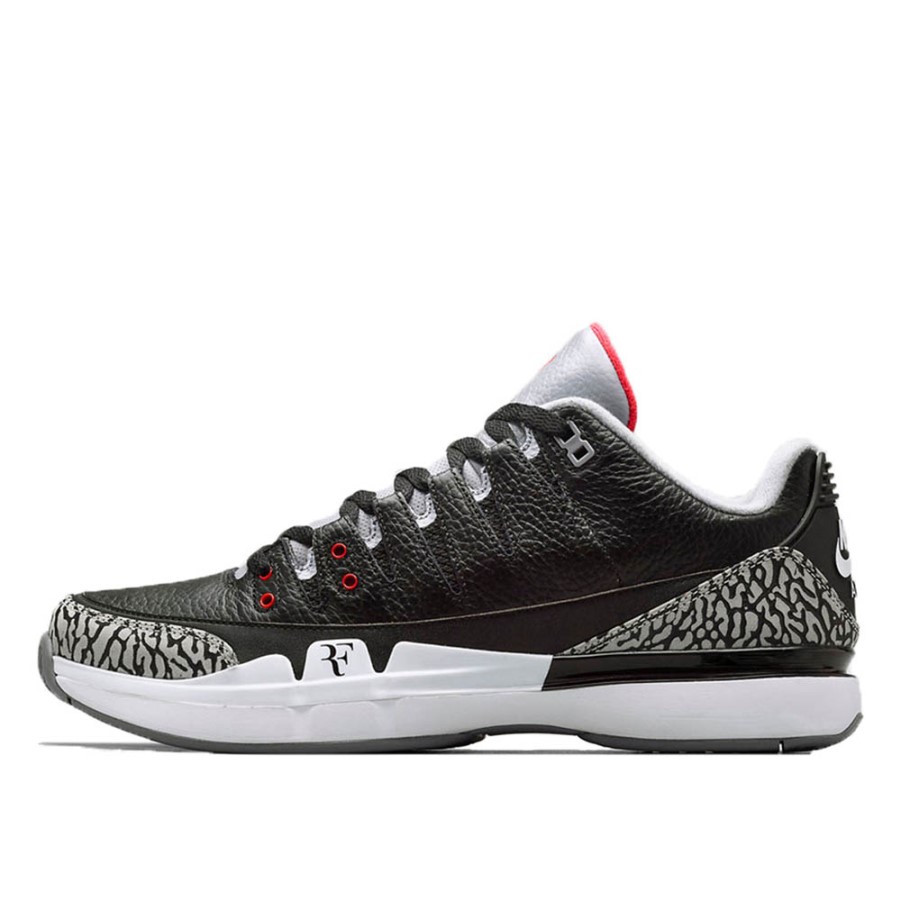 Nike Zoom Vapor Air Jordan Iii Aj3 Rf Roger Federer Black Cement Klekt