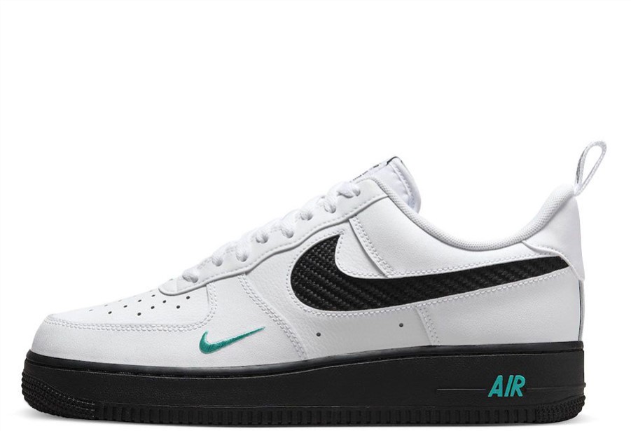 Air Force 1 Niska Bijela Crna Teal Klekt