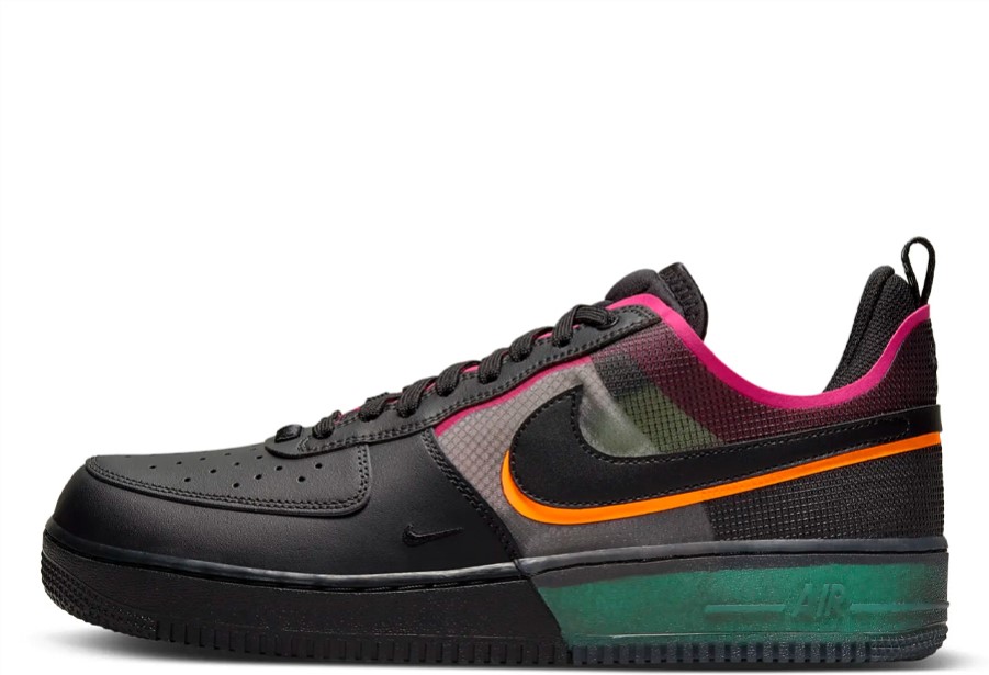 Air Force 1 React Crni Neon Klekt