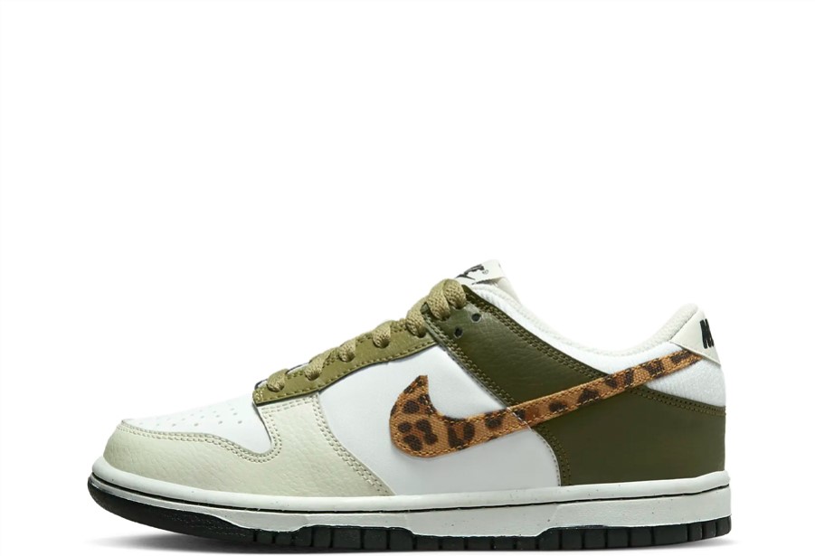 Dunk Low Gs Leopard Olive Klekt