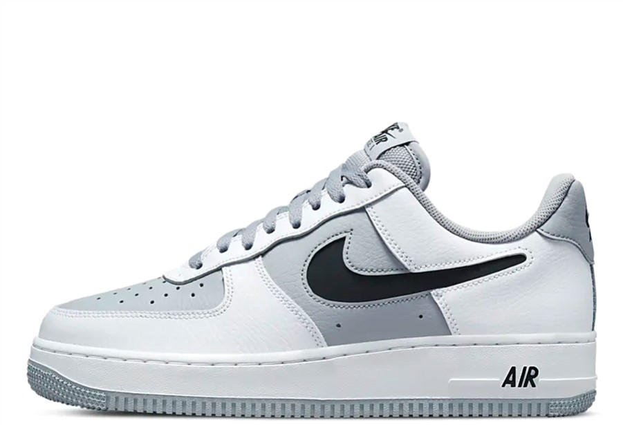 Klekt Air Force 1 Low Cut Out Swoosh Wolf Greyt