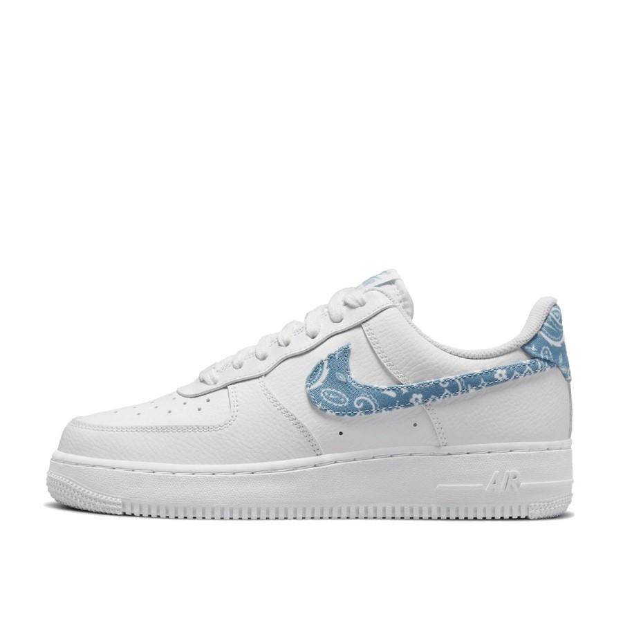 Klekt Wmns Air Force 1 Nisko 07 Bitno Bijelo Iznošeno Plavo Paisley