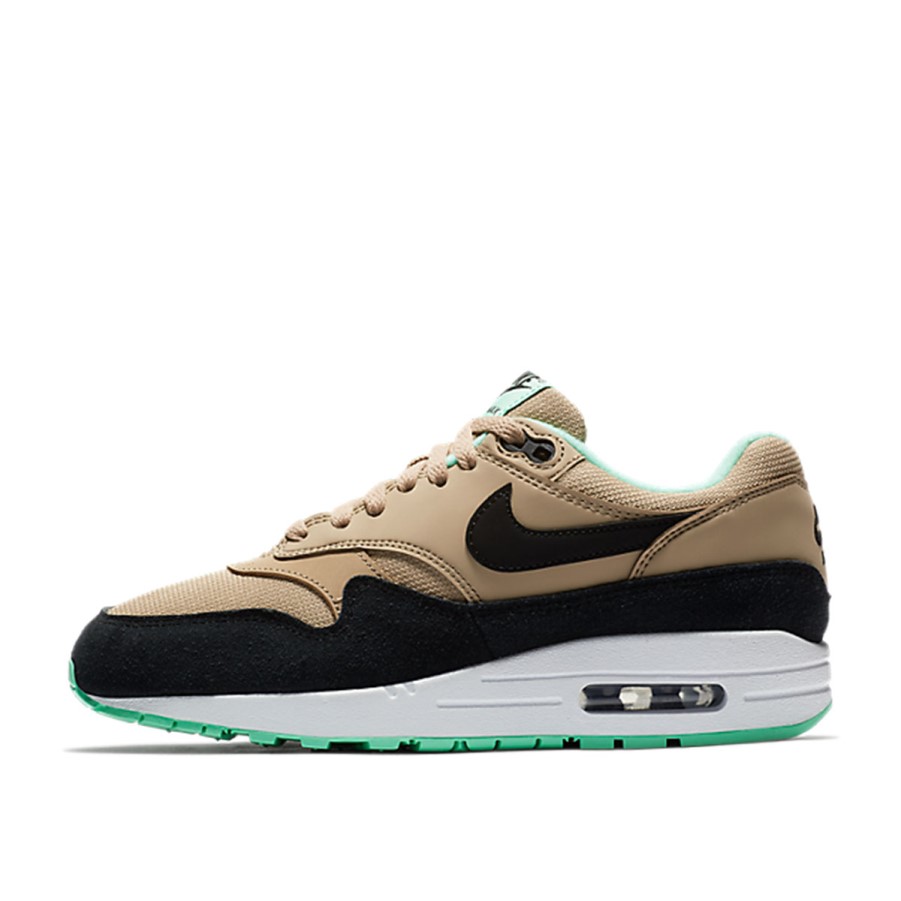 Wmns Air Max 1 Desert Black Green Glow Klekt